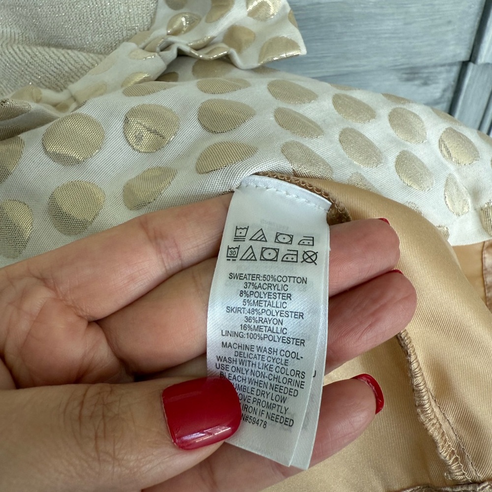 Camilla Cream Gold Dress - Picture 5 of 6